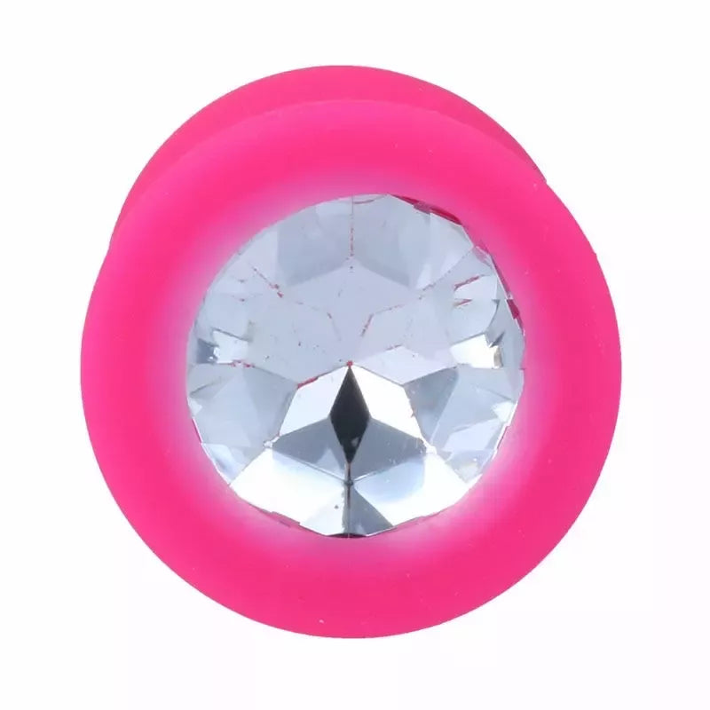 INTENSE Shelki M silikoninis analinis kamštis fuksijos spalvos, 8 cm – komfortas ir elegancija