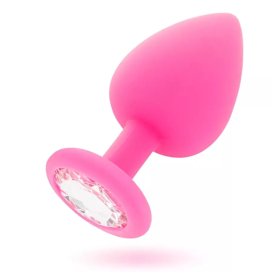 INTENSE Shelki M silikoninis analinis kamštis fuksijos spalvos, 8 cm – komfortas ir elegancija
