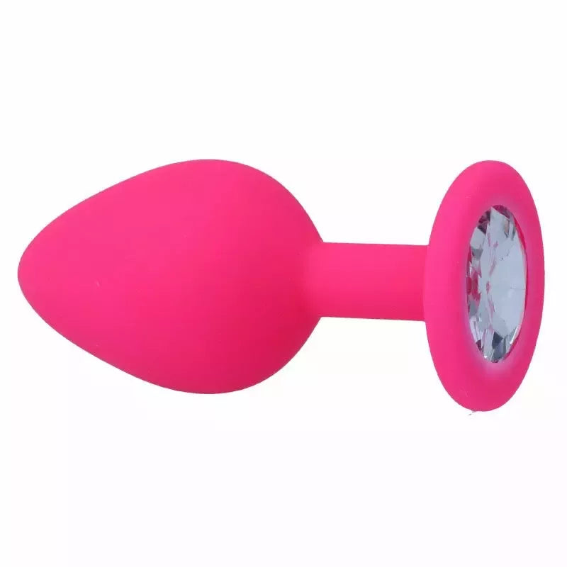INTENSE Shelki M silikoninis analinis kamštis fuksijos spalvos, 8 cm – komfortas ir elegancija