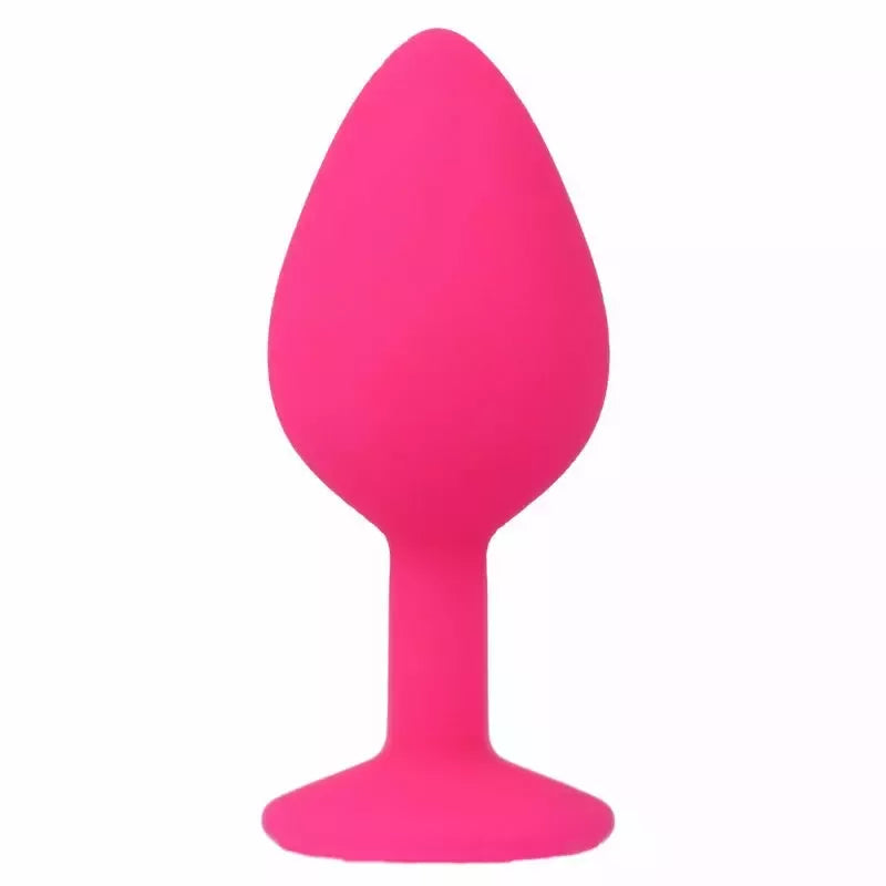 INTENSE Shelki M silikoninis analinis kamštis fuksijos spalvos, 8 cm – komfortas ir elegancija