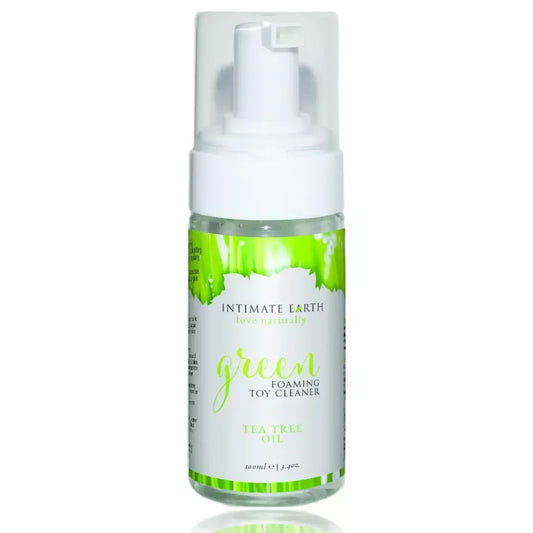 Intimate Earth Green Tea švelnios putos sekso žaisliukams valyti, 100 ml