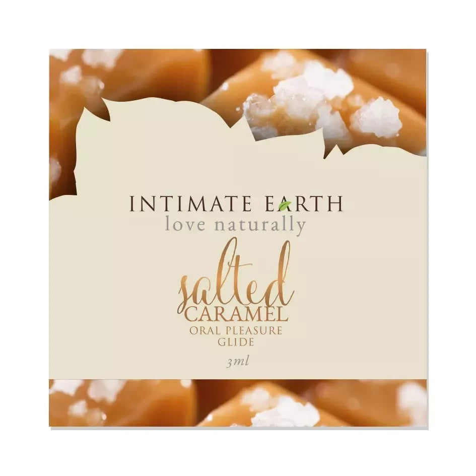 Intimate Earth Natural Flavors lubrikantas Salted Caramel, 3 ml