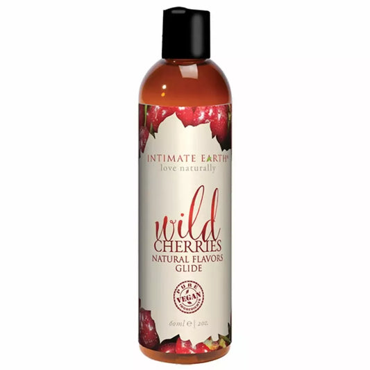 Intimate Earth Wild Cherries aromatizuotas intymus gelis, 60 ml