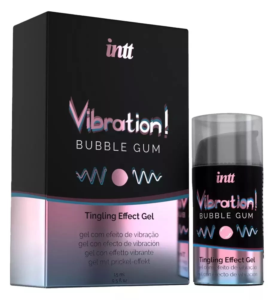 intt Vibration Bubble Gum Effect Gel 15 ml – pojūčius stiprinantis gelis