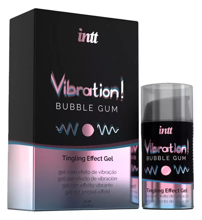 intt Vibration Bubble Gum Effect Gel 15 ml – pojūčius stiprinantis gelis