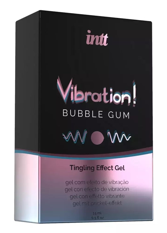 intt Vibration Bubble Gum Effect Gel 15 ml – pojūčius stiprinantis gelis