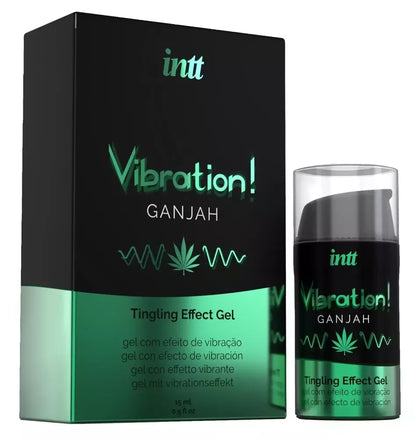 intt Vibration Ganja 15ml stimuliuojantis gelis su kanapių sėklų aliejumi