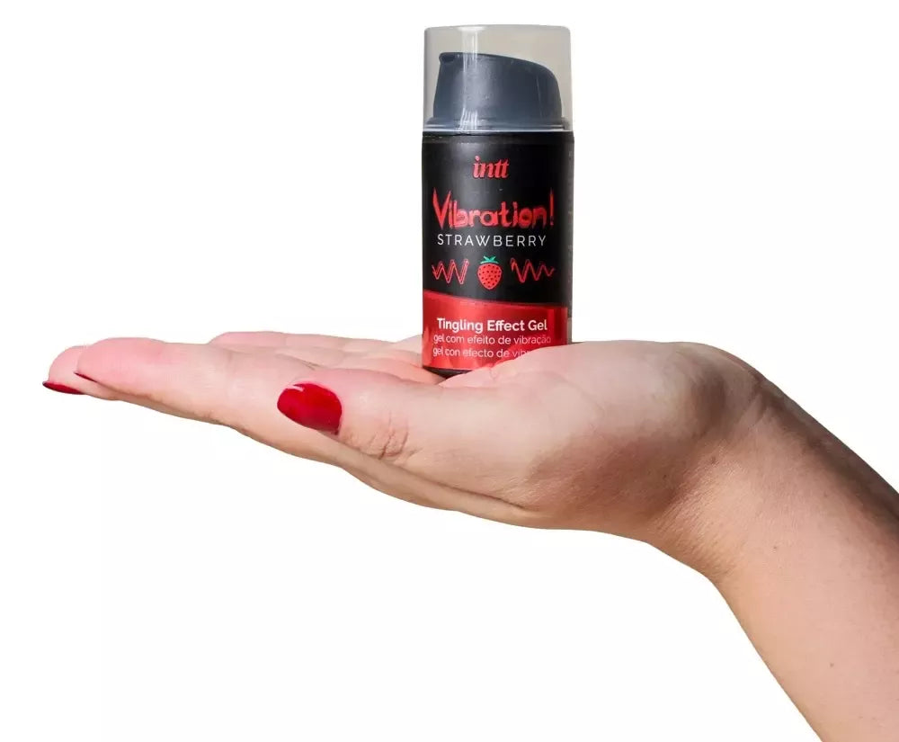 Intt Vibration Strawberry 15 ml stimuliuojantis gelis su vaisių aromatu