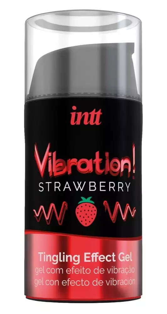 Intt Vibration Strawberry 15 ml stimuliuojantis gelis su vaisių aromatu