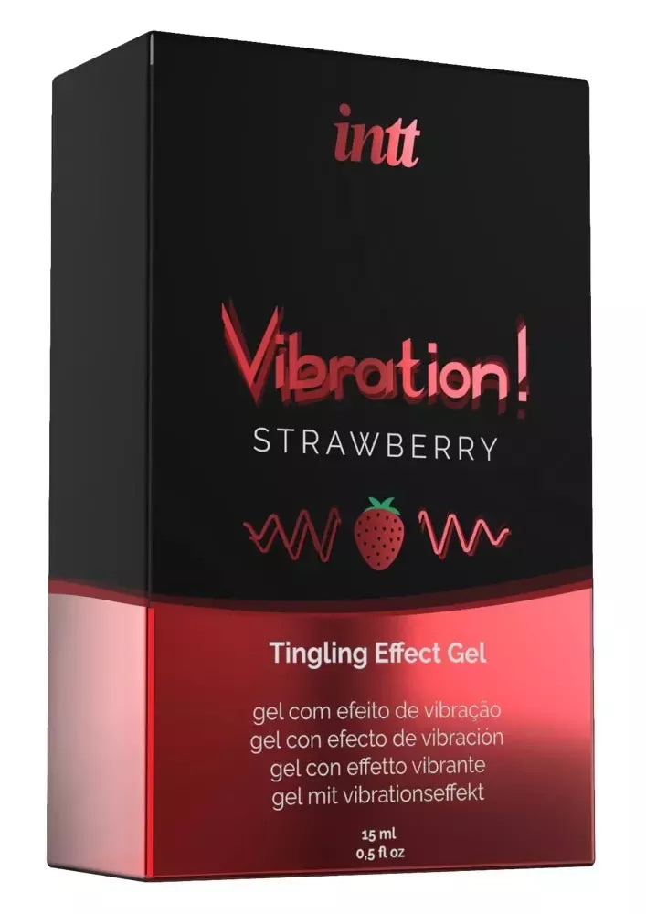 Intt Vibration Strawberry 15 ml stimuliuojantis gelis su vaisių aromatu