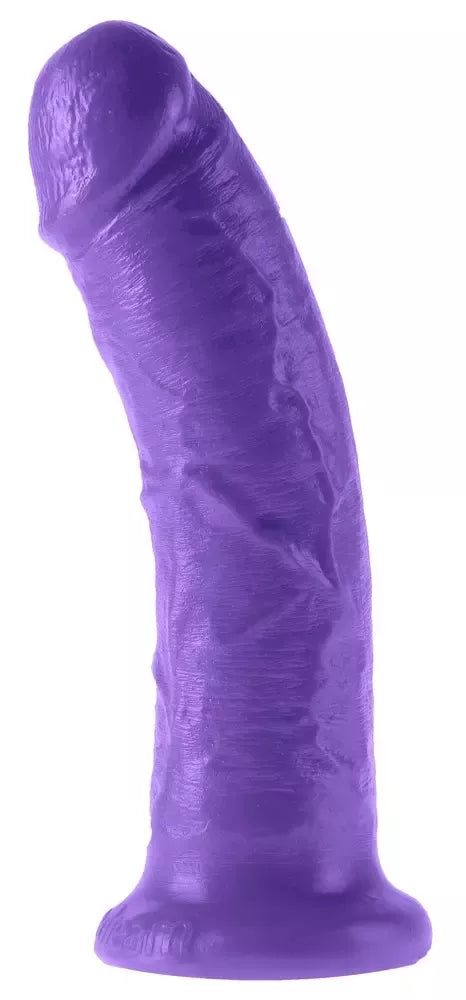 Intymus aparatas Pipedream Dillio 8", violetinis, su nusiurbimo pagrindu, 21,6 cm