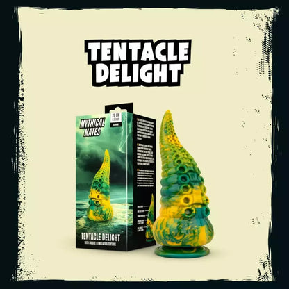 Intymus modelis Mythical Mates Tentacle Delight, žalia-geltona, 22 cm