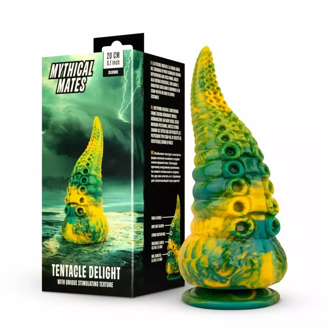 Intymus modelis Mythical Mates Tentacle Delight, žalia-geltona, 22 cm