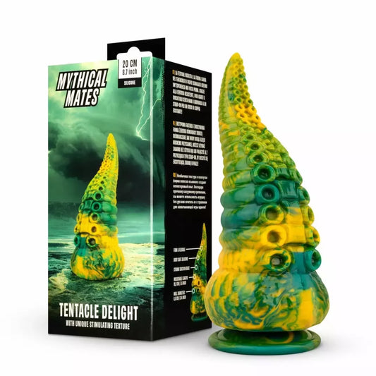 Intymus modelis Mythical Mates Tentacle Delight, žalia-geltona, 22 cm