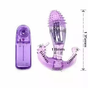 Intymus silikoninis stimuliatorius Baile Ripple su reguliuojama vibracija, violetinis