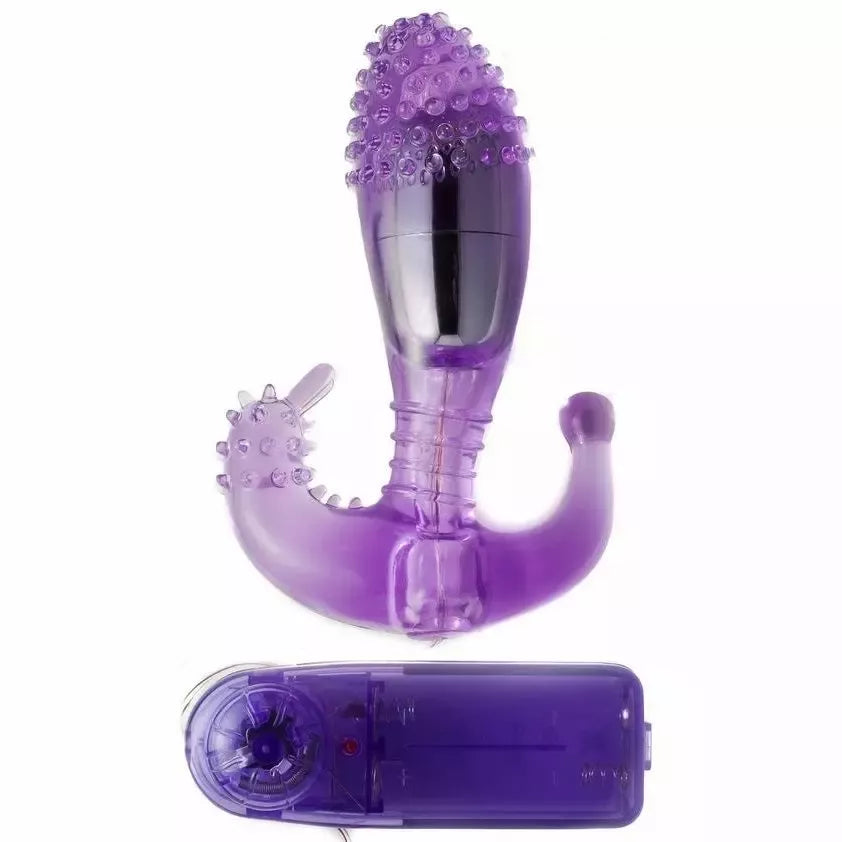 Intymus silikoninis stimuliatorius Baile Ripple su reguliuojama vibracija, violetinis