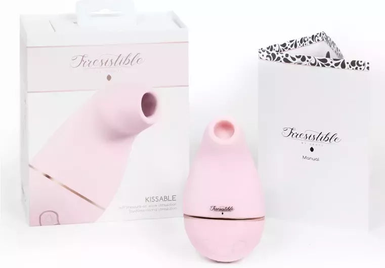 Intymus vibratorius „Irresistible by Shots Kissable“ su „Airwave“ technologija – atsparus vandeniui, silikoninis, USB