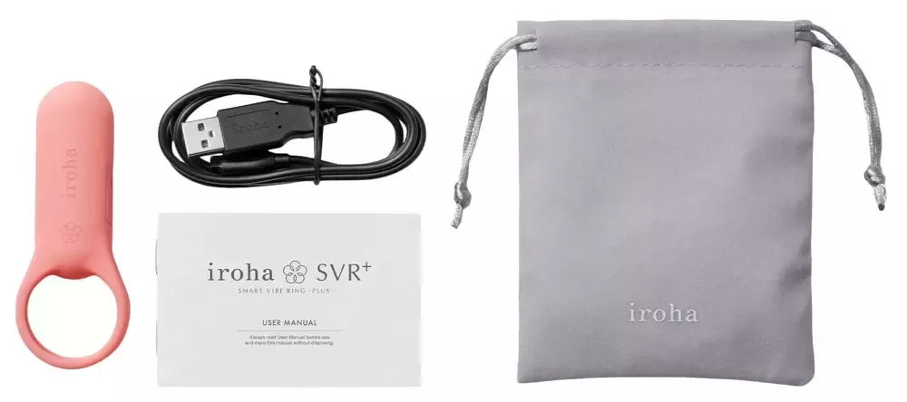 iroha SVR+ Coral Pink silikoninis daugiafunkcis vibruojantis žiedas