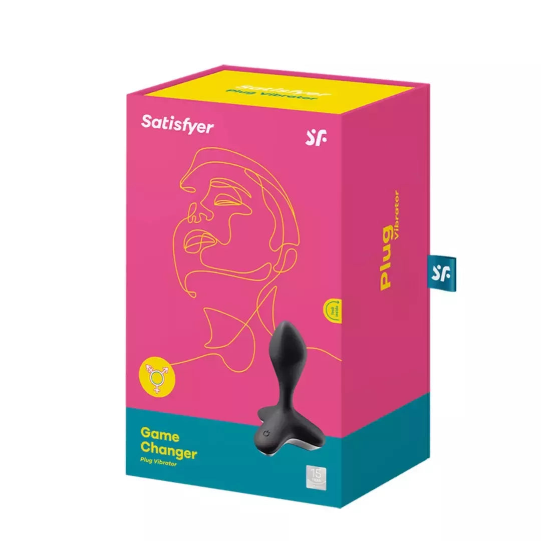 Išmanusis analinis vibratorius Satisfyer Game Changer Black, valdomas programėle, silikoninis