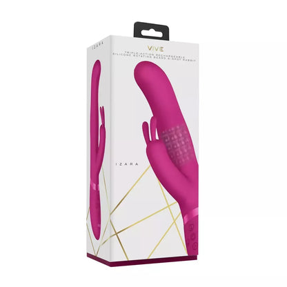 Izara Rotating Beads Rabbit Intimate Machine rožinis medicininis silikonas