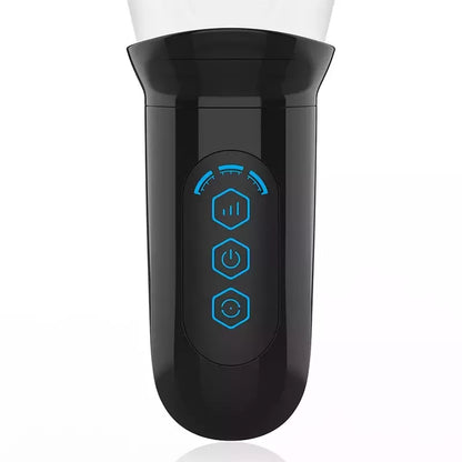 JAMYJOB Spinjob besisukantis intymus prietaisas, 3 greičiai, USB, TPE, 8 cm, juodas