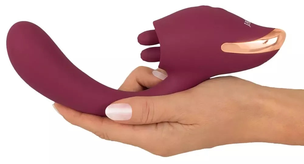 JAVIDA 2 funkcijų intymus prietaisas su vibracijos ir laižymo sistema, 20,6 cm