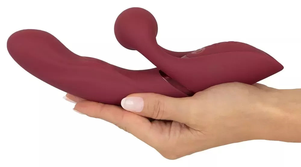 Javida 2-funkcinis Rabbit Vibe Thumpin silikoninis dviejų variklių masažuoklis, rožinis