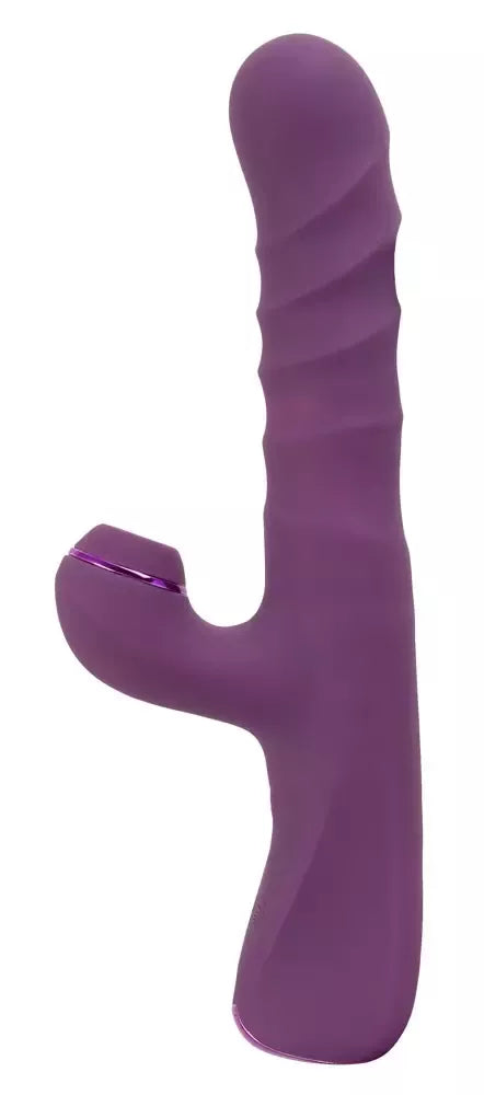 Javida 3 funkcijų triušio formos vibratorius – su stumoklio ir dunksėjimo funkcijomis, skystas silikonas, 24 cm