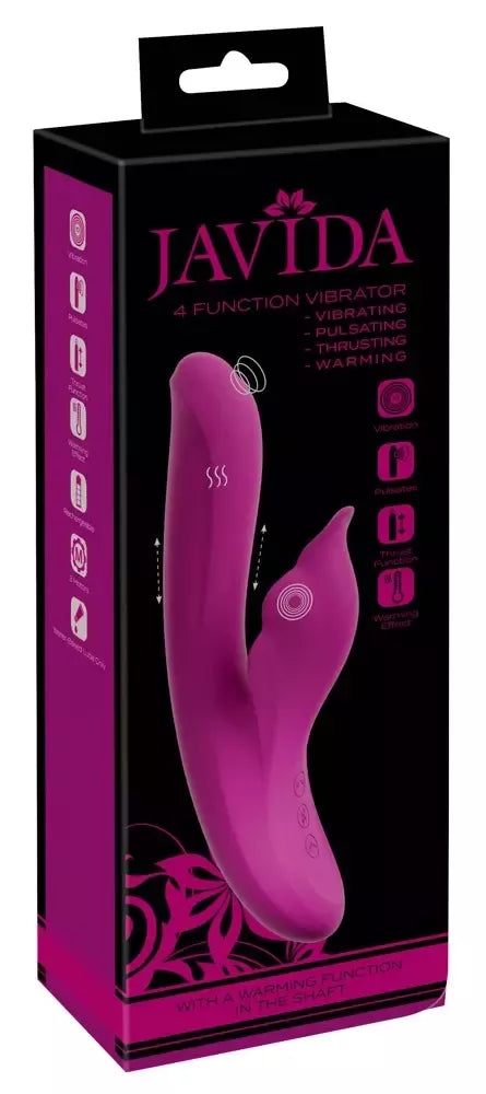 Javida 4F Vibe Heating System – daugiafunkcis silikoninis intymus prietaisas, 24 cm