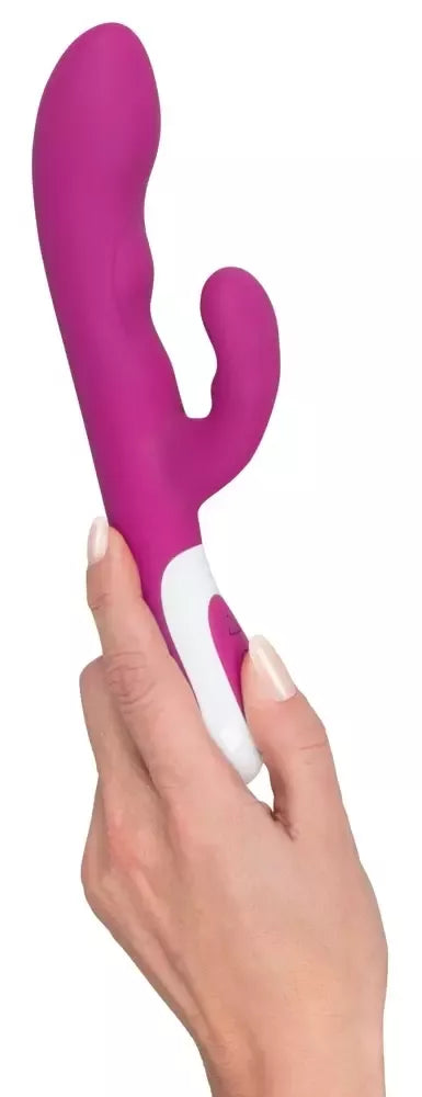 Javida Heating Vibe intymus masažuoklis su dviem varikliais, violetinis, 22 cm
