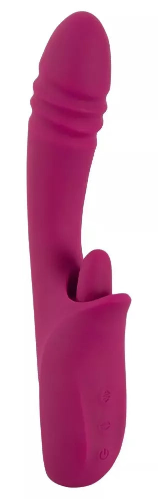 Javida Licking & Thrusting Intimate Machine silikoninis, 22,5 cm, rožinis