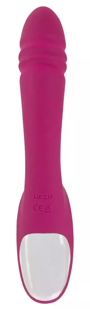 Javida Licking & Thrusting Intimate Machine silikoninis, 22,5 cm, rožinis
