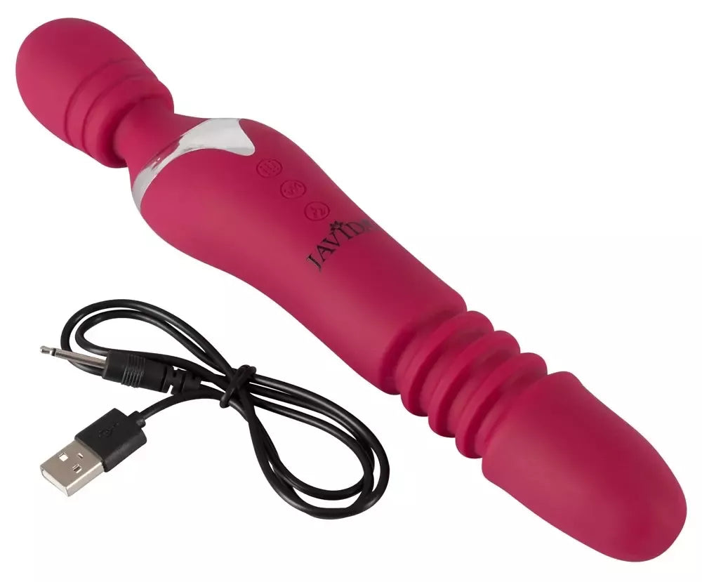 Javida Warming & Thrusting masažo lazdelė 27 cm, 7 režimai, įkraunama per USB