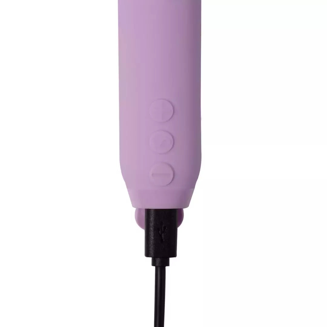 Je Joue Duet Lilac daugiafunkcis kompaktiškas vibratorius, įkraunamas per USB