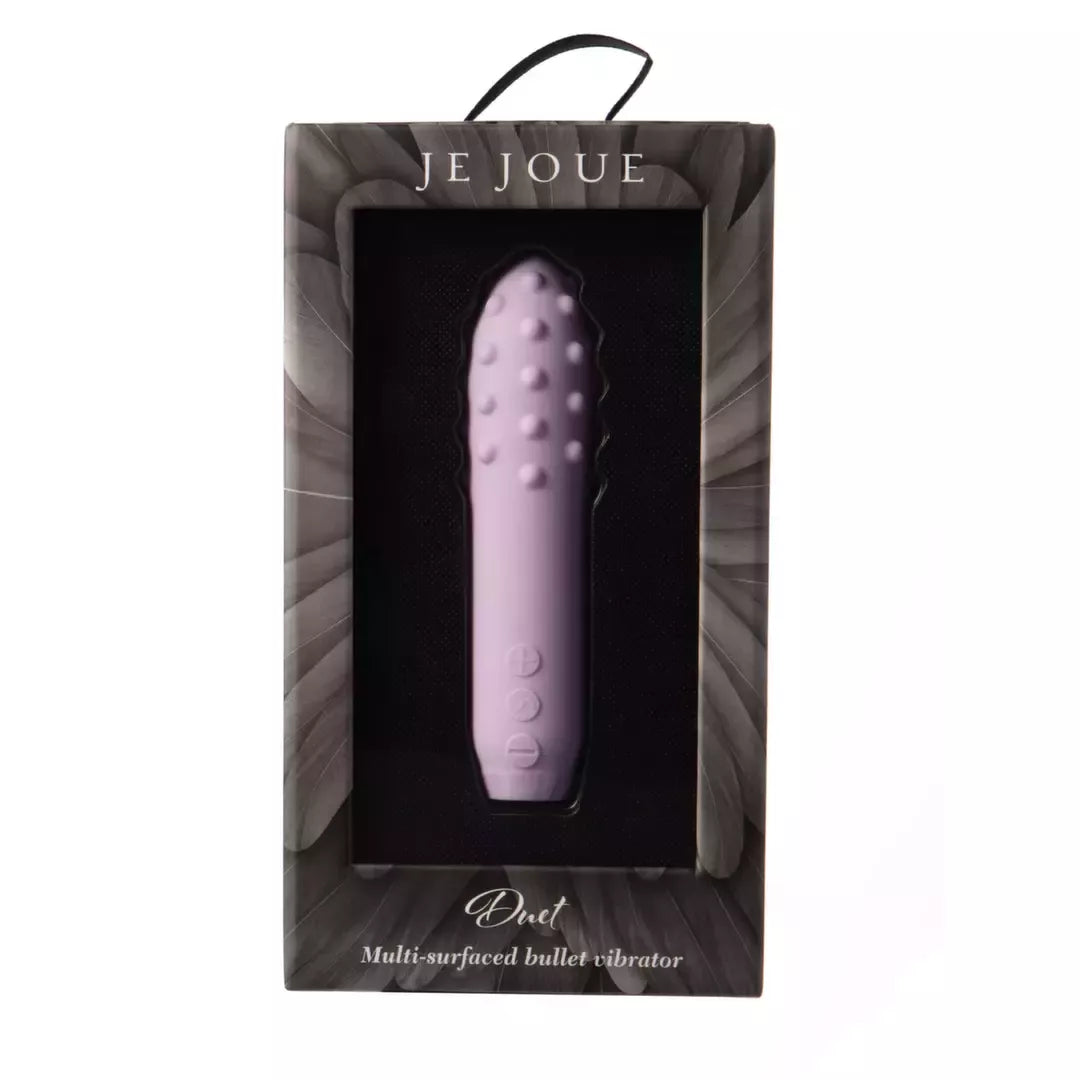 Je Joue Duet Lilac daugiafunkcis kompaktiškas vibratorius, įkraunamas per USB