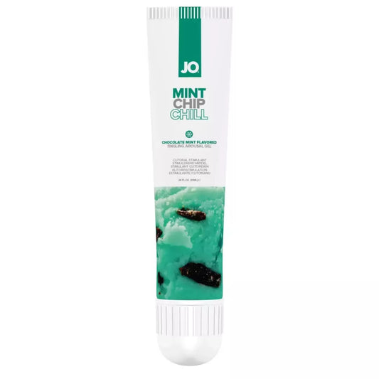 JO Flavored Arousal Gel Mint Chip Chill 10ml – vandens pagrindo intymus gelis