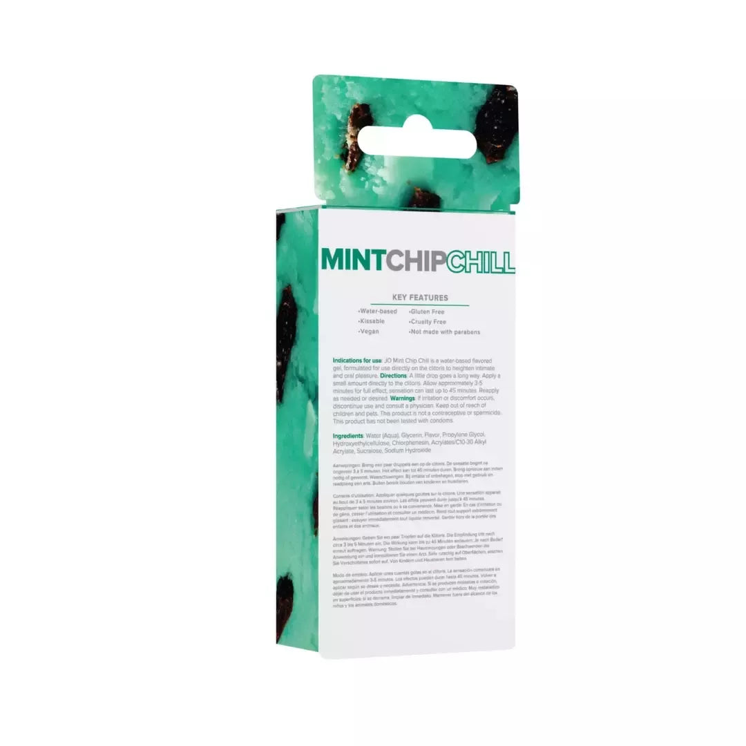 JO Flavored Arousal Gel Mint Chip Chill 10ml – vandens pagrindo intymus gelis