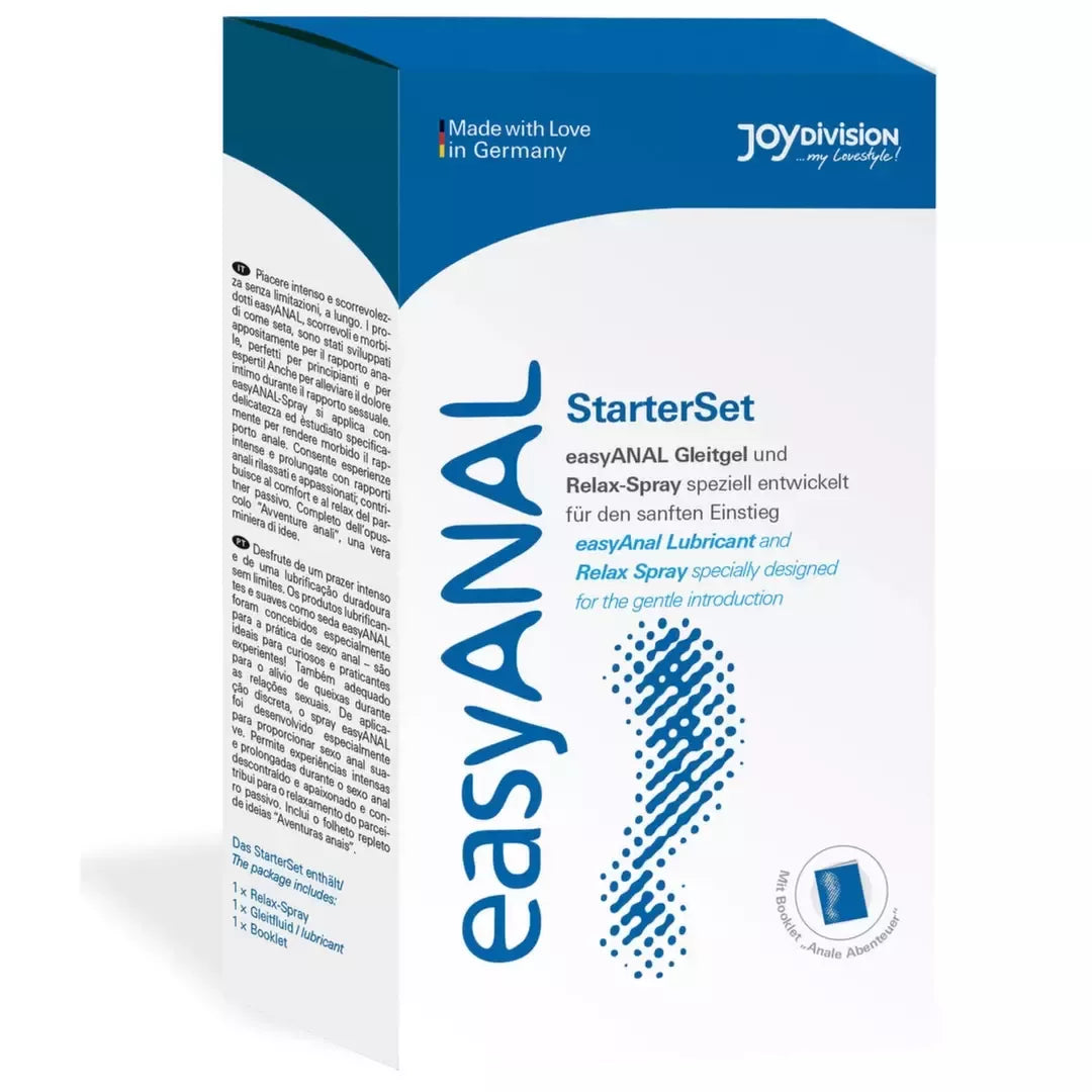 Joydivision easyANAL rinkinys – lubrikantas 80ml, komforto purškiklis 30ml ir vadovas