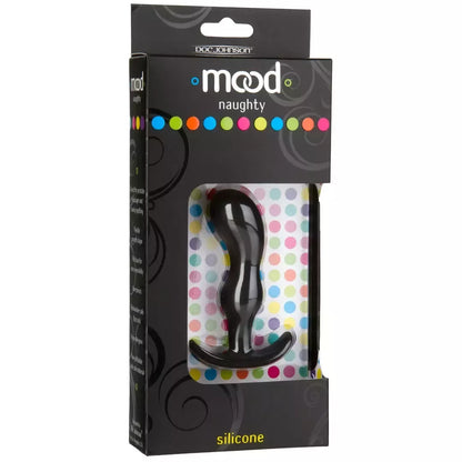 Juodas Blush Novelties „Naughty 2“ silikoninis kaištis – vidutinio dydžio