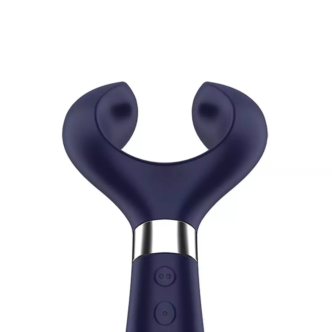 Juodas „Satisfyer Endless Fun Partner“ besisukantis daugiafunkcis silikoninis prietaisas
