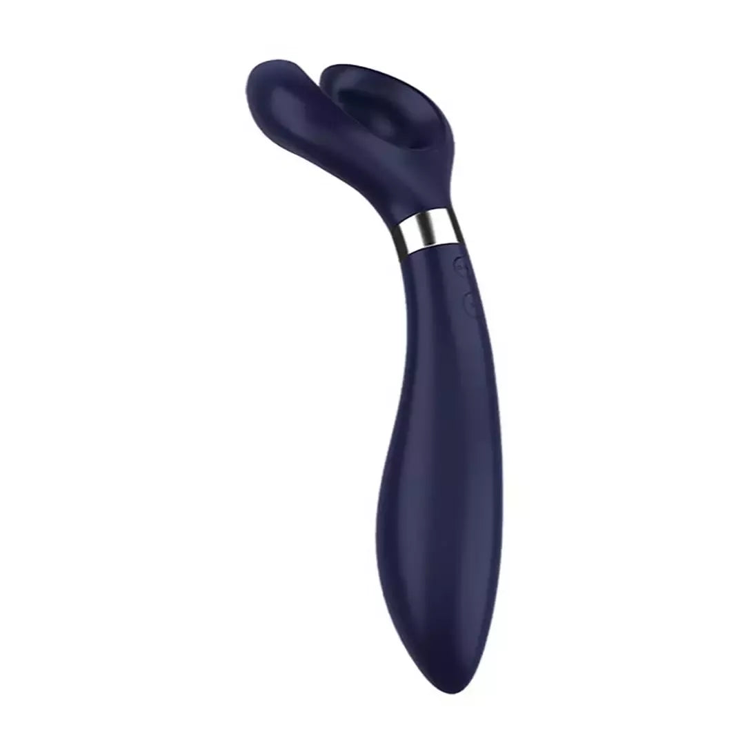 Juodas „Satisfyer Endless Fun Partner“ besisukantis daugiafunkcis silikoninis prietaisas