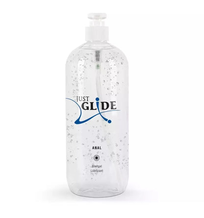 Just Glide Anal vandens pagrindo lubrikantas 1 l – pH subalansuota, veganiška formulė