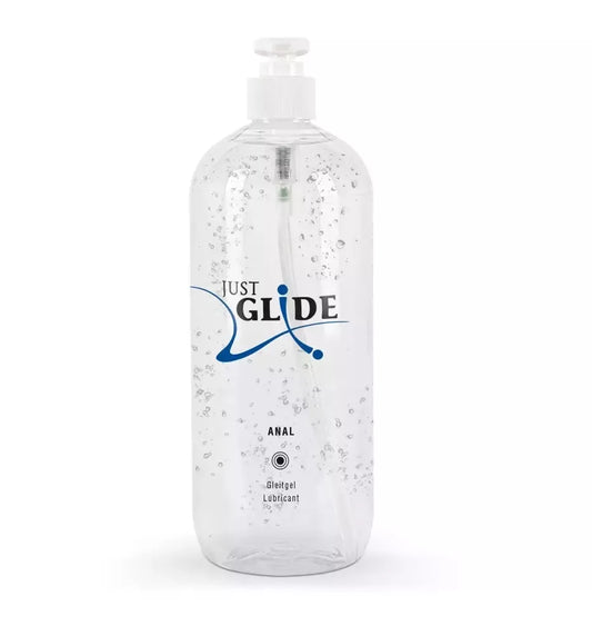 Just Glide Anal vandens pagrindo lubrikantas 1 l – pH subalansuota, veganiška formulė
