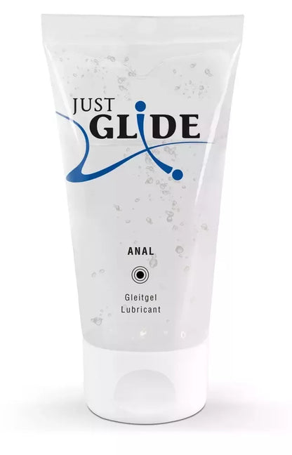 Just Glide Anal vandens pagrindo lubrikantas 50 ml – pH subalansuota veganiška formulė
