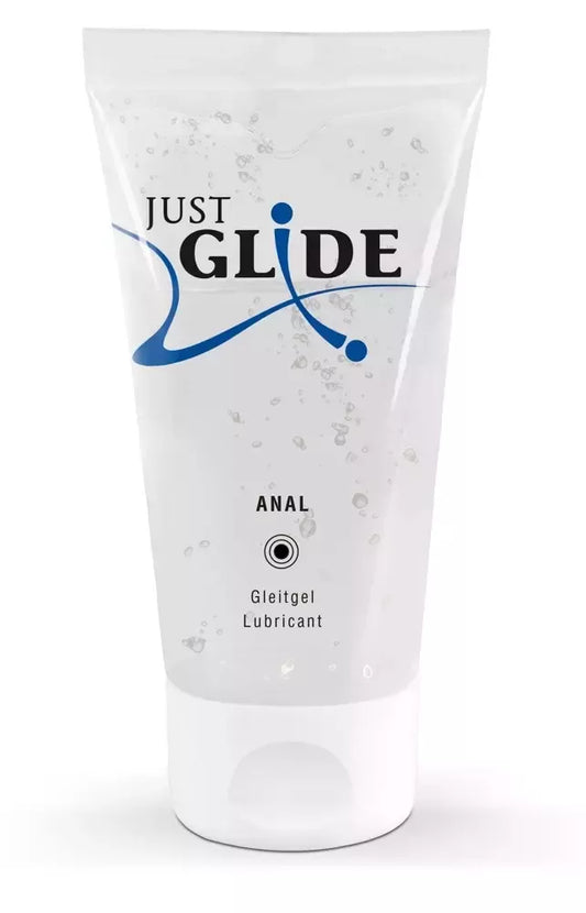 Just Glide Anal vandens pagrindo lubrikantas 50 ml – pH subalansuota veganiška formulė