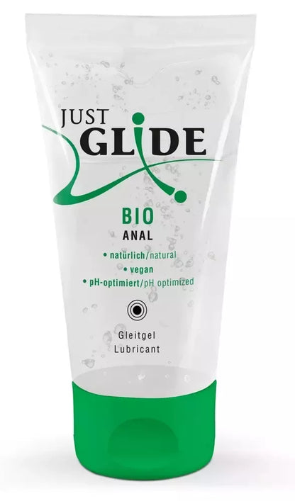Just Glide Bio Anal 50ml aplinkai nekenksmingas lubrikantas, vandens pagrindu, veganiškas