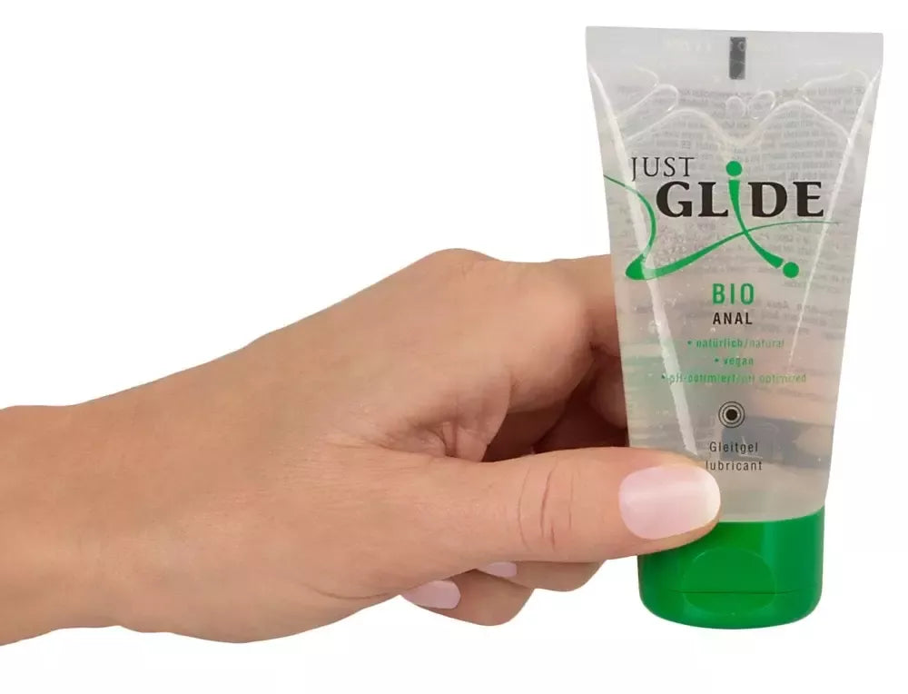 Just Glide Bio Anal 50ml aplinkai nekenksmingas lubrikantas, vandens pagrindu, veganiškas