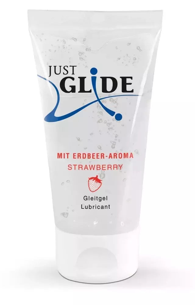 Just Glide braškinis vandens pagrindo lubrikantas 50 ml – vaisinė formulė