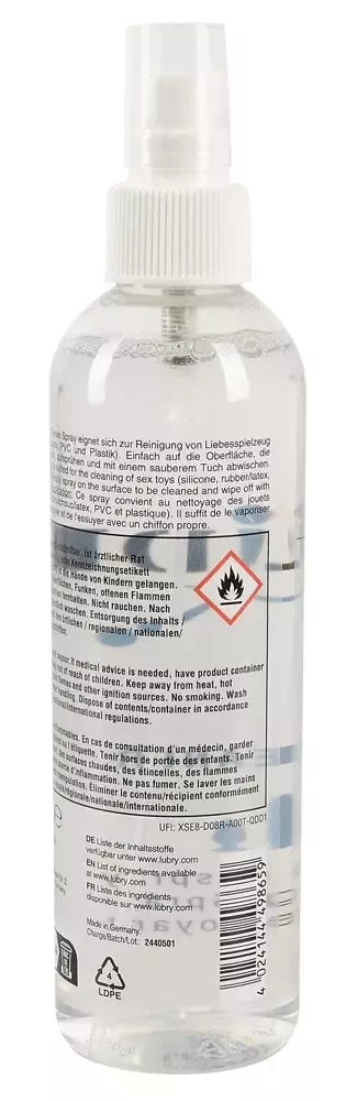 Just Glide higieninis purškiklis 250 ml – pažangi higienos formulė žaislams