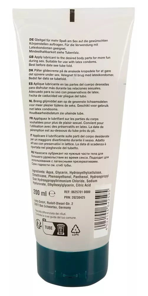 Just Glide Premium analinis gelis 200ml su hialurono rūgštimi ir pantenoliu